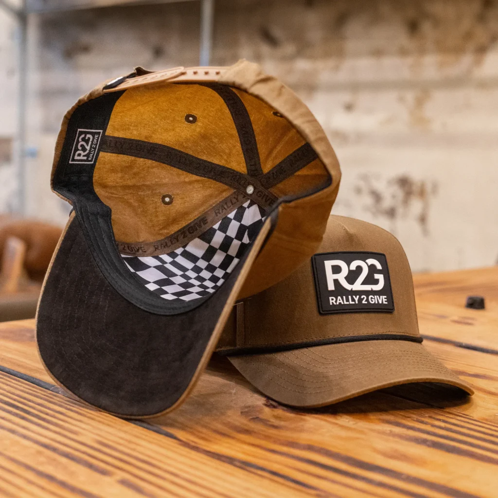 Coyote brown waxed canvas Rally 2 Give hat