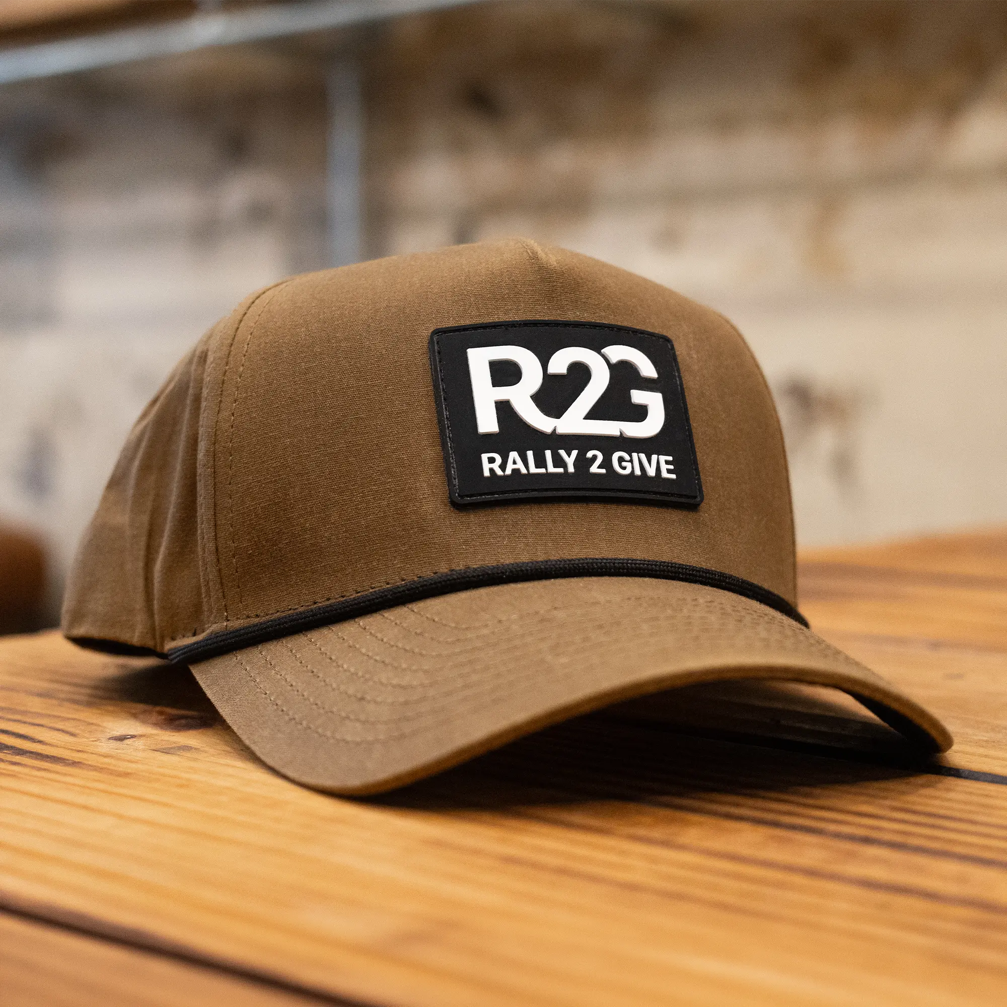 Coyote brown waxed canvas Rally 2 Give hat